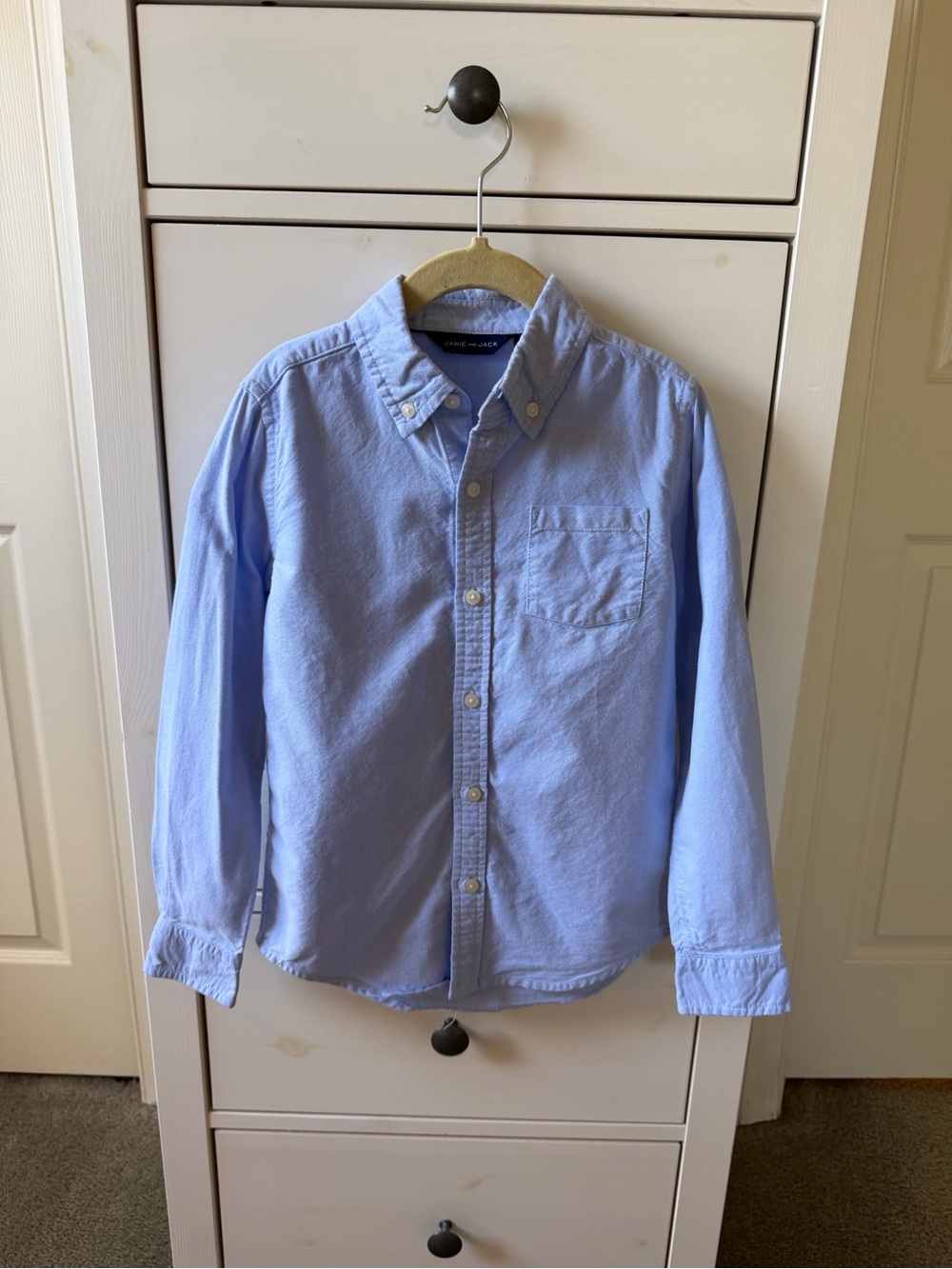 Boys Janie and Jack Light Blue Button-Down Shirt